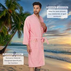 Rangoli Sakura Cotton Adult Bathrobe for Men 550 GSM