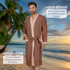 Rangoli Sakura Cotton Adult Bathrobe for Men 550 GSM