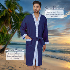 Rangoli Sakura Cotton Adult Bathrobe for Men 420 GSM