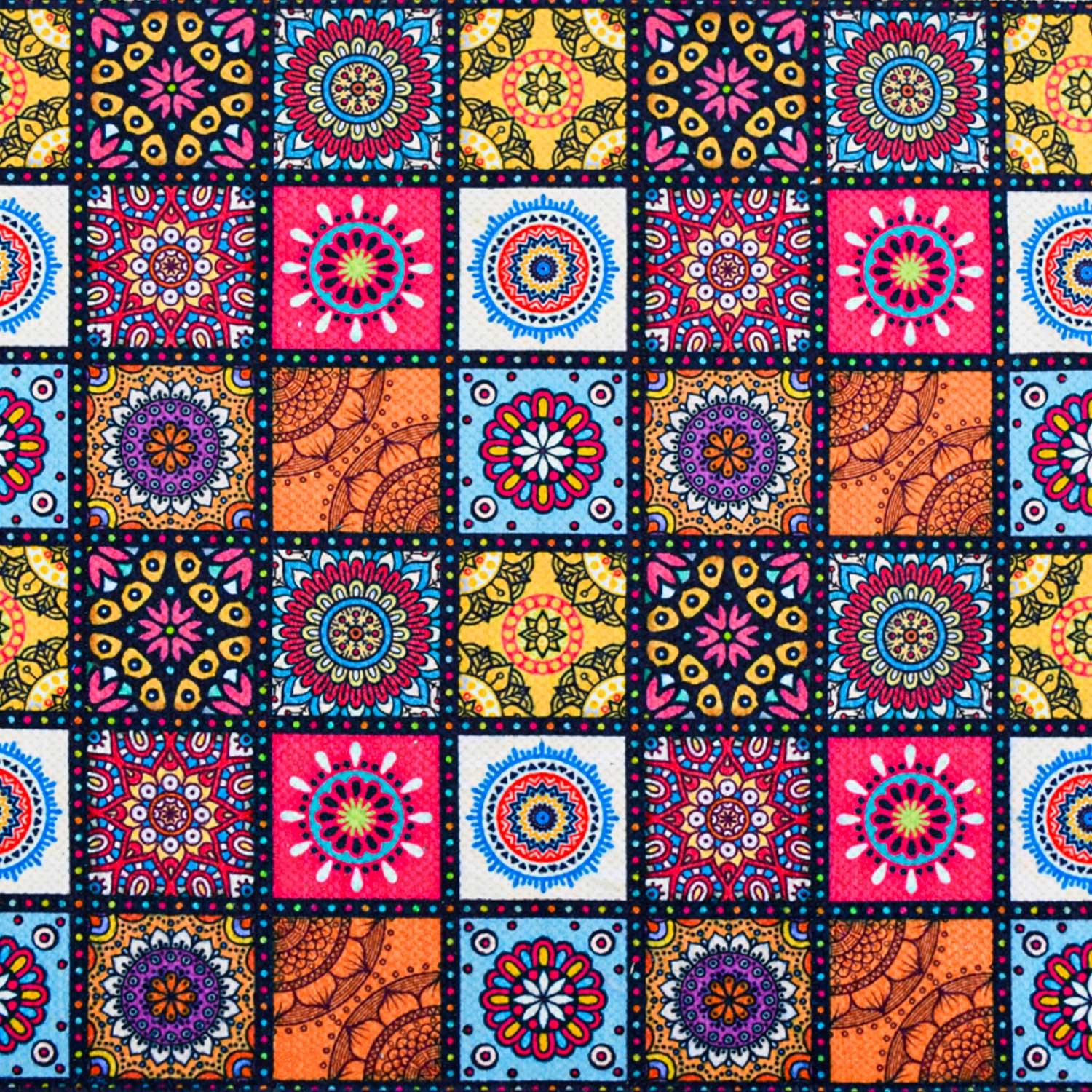 Rangoli Abstract Mandala Design Anti Skid Carpet
