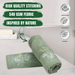 540 GSM Martin Hand Towel Set Of 2 | Ultra Soft & Highly Absorbent Towels - Rangoli