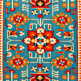 Rangoli Indian Contemporary Design Anti Skid Carpet