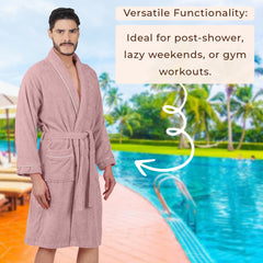 Rangoli Sunshine 500 GSM Cotton Bathrobe For Men