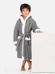 Rangoli Tonal 100% Cotton  Hooded Kids Bathrobe 400 GSM for Gils and Boys