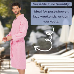 Rangoli Noble Cotton Adult Bathrobe for Men 400 GSM