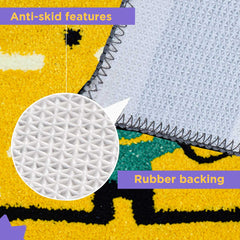 Rangoli Super Soft  Kids Rug (40x60 cm) Microfiber 2500 GSM Door Mat Super Absorbent Anti Skid Mats for Bathroom/Bedroom/Kitchen/Door Mat/Floor Mat