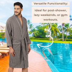 Rangoli Sunshine 500 GSM Cotton Bathrobe For Men