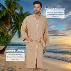 Rangoli Sakura Cotton Adult Bathrobe for Men 420 GSM