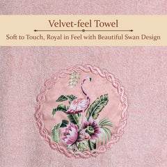 Prima Dream 100% Cotton Hand Towel Set of 2 (Applique Embroidery), 450 GSM