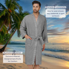 Rangoli Sakura Cotton Adult Bathrobe for Men 550 GSM