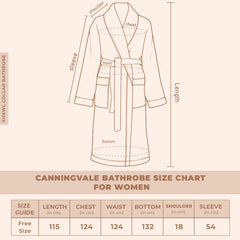 Canningvale  550 GSM Cotton Bathrobe  for Women