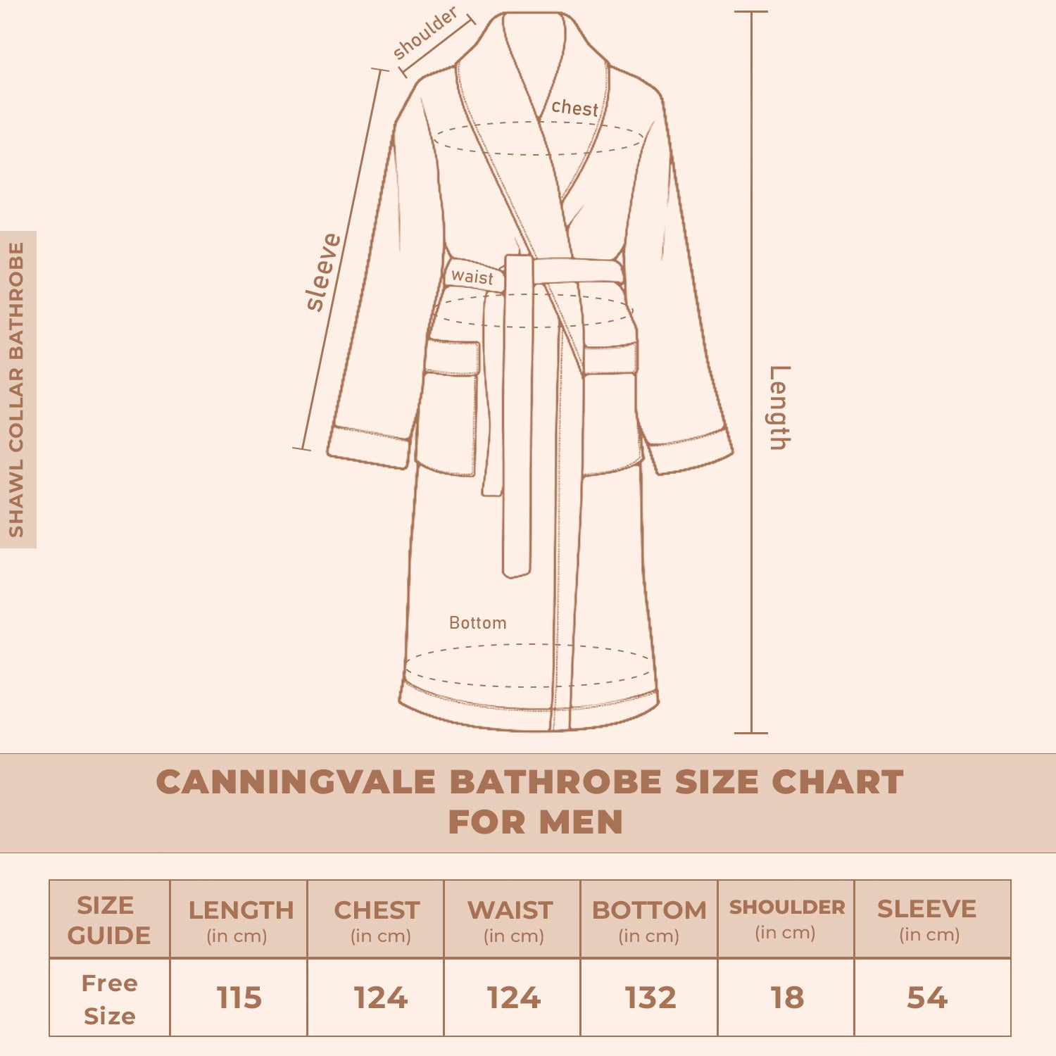 Canningvale 550 GSM Cotton Bathrobe For Men