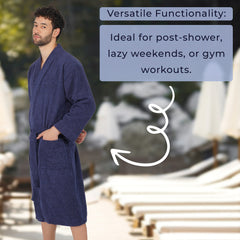 Rangoli Noble Cotton Adult Bathrobe for Men 400 GSM