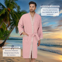 Rangoli Sakura Cotton Adult Bathrobe for Men 550 GSM