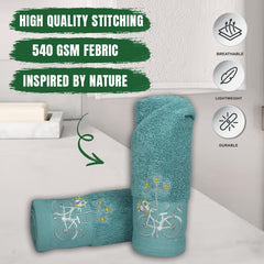 540 GSM Martin Hand Towel Set Of 2 | Ultra Soft & Highly Absorbent Towels - Rangoli