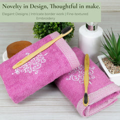 Royal Bamboo 500 GSM Hand Towels | 100% Bamboo, Ultra Soft, Highly Absorbent Eco-Friendly Towels - Rangoli