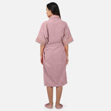 Sunshine 500 GSM Cotton Bathrobe For Women with Matching Slippers - Rangoli