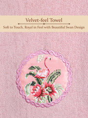 Prima Dream 100% Cotton Towel Set of 3 (Applique Embroidery), 450 GSM