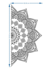 Majestic Mandala Vinyl Wall Sticker (120 x 60 cm) - Rangoli