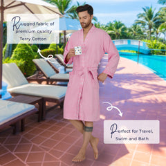 Rangoli Sakura Cotton Adult Bathrobe for Men 550 GSM