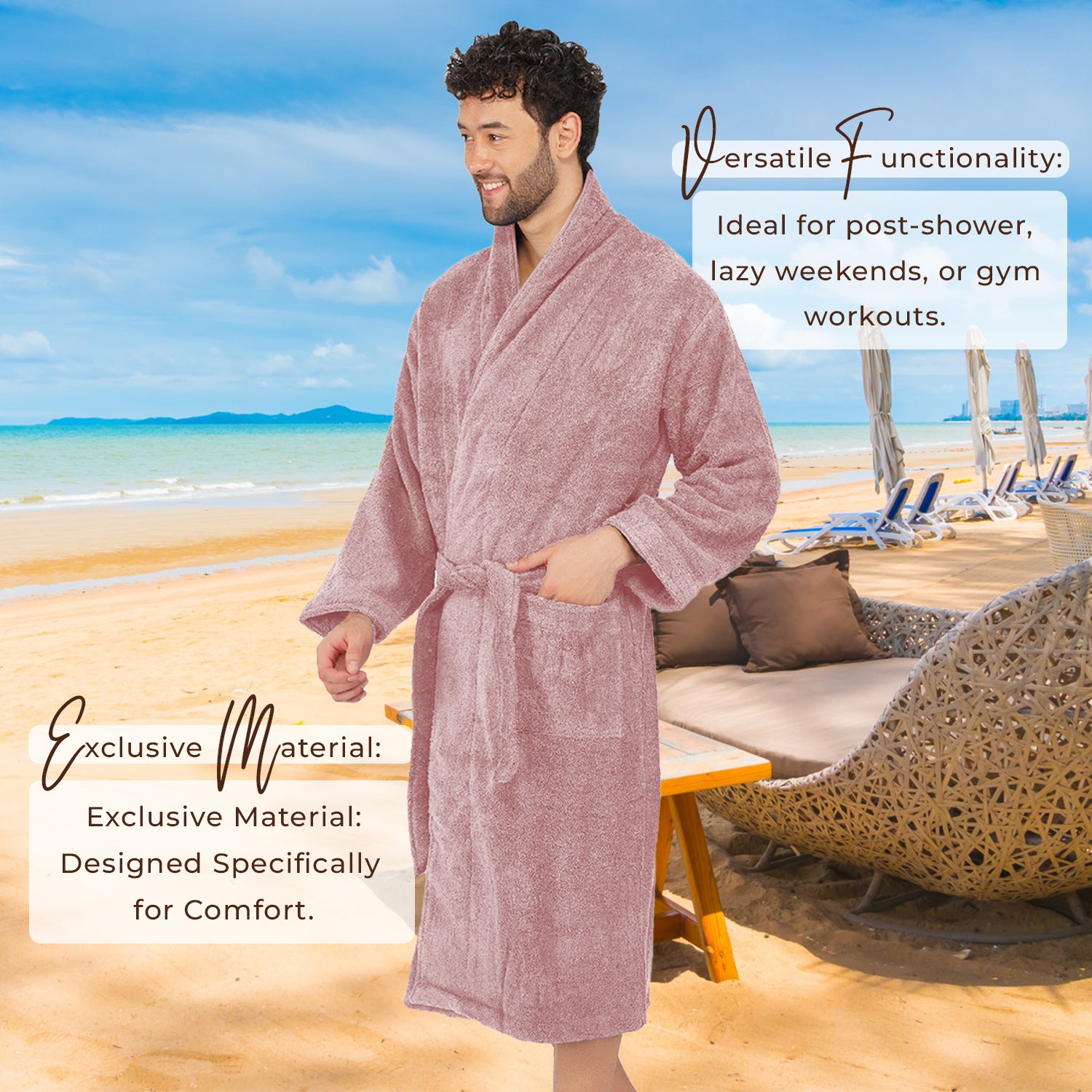 Canningvale 550 GSM Cotton Bathrobe For Men