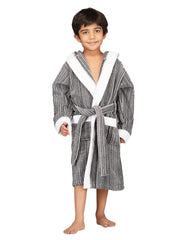 Rangoli Tonal 100% Cotton  Hooded Kids Bathrobe 400 GSM for Gils and Boys