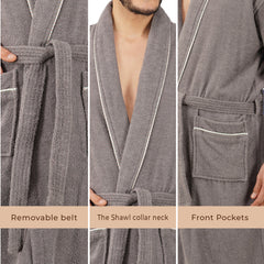 Rangoli Sunshine 500 GSM Cotton Bathrobe For Men