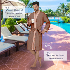 Rangoli Sakura Cotton Adult Bathrobe for Men 420 GSM