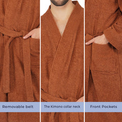 Rangoli Noble Cotton Adult Bathrobe for Men 400 GSM