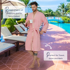 Rangoli Sakura Cotton Adult Bathrobe for Men 550 GSM