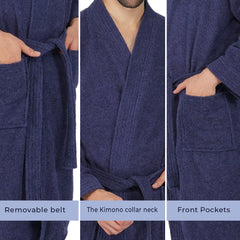 Rangoli Noble Cotton Adult Bathrobe for Men 400 GSM