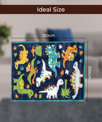 Jungle Animals Design 2500 GSM Kids Room Rug (100 x 150 cm)