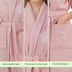 Rangoli Royal Bamboo Bathrobe for Women - Rangoli