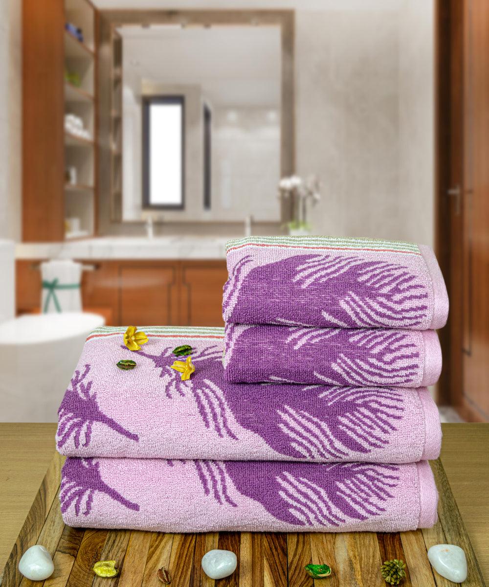 Picasso 100% Cotton Bath Towel Set of 4, 470 GSM (2 Bath & 2 Hand)