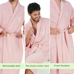 Rangoli Royal Bamboo Bathrobe for Men | Ultra-Soft & Lightweight | 100% Bamboo Fabric | Highly Absorbent, Eco-Friendly & Breathable