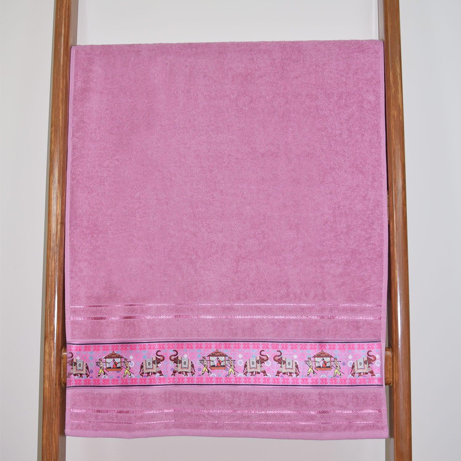 Royal Designed Rajvanshi 440 GSM Cotton Bath Towel - Rangoli
