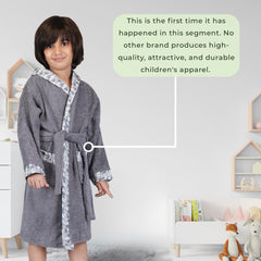 Rangoli Kids Bamboo Hooded Bathrobe | 500 GSM Ultra-Soft & Lightweight | 100% Bamboo Fabric for Gentle Comfort | Highly Absorbent & Breathable | Perfect for Bath, Swim, and Relaxation | Available in Various Sizes