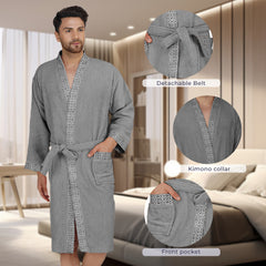 Rangoli Sakura Cotton Adult Bathrobe for Men 420 GSM