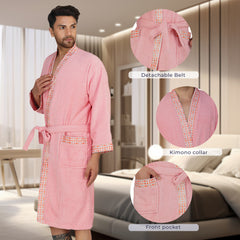 Rangoli Sakura Cotton Adult Bathrobe for Men 550 GSM