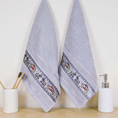 Royal Designed Rajvanshi 440 GSM Cotton Set of 2 Hand Towels - Rangoli