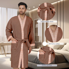 Rangoli Sakura Cotton Adult Bathrobe for Men 420 GSM