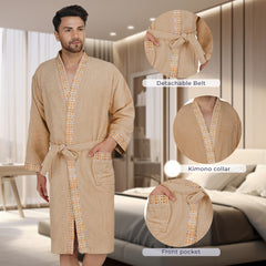 Rangoli Sakura Cotton Adult Bathrobe for Men 420 GSM