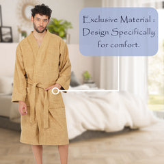 Rangoli Noble Cotton Adult Bathrobe for Men 400 GSM