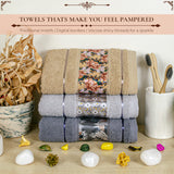 Rangoli Victoria 100% Cotton Hand Towel Set of 3 | Ultra Soft, Super Absorbent Luxurious Towels