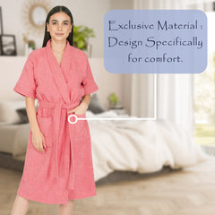 Rangoli Noble Cotton Adult Bathrobe for Women 400 GSM