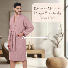 Rangoli Sunshine 500 GSM Cotton Bathrobe For Men