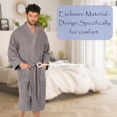 Rangoli Noble Cotton Adult Bathrobe for Men 400 GSM