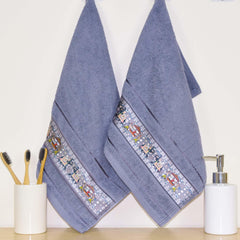 Royal Designed Rajvanshi 440 GSM Cotton Set of 2 Hand Towels - Rangoli