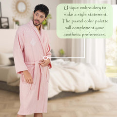 Rangoli Royal Bamboo Bathrobe for Men | Ultra-Soft & Lightweight | 100% Bamboo Fabric | Highly Absorbent, Eco-Friendly & Breathable