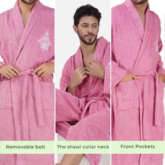 Rangoli Royal Bamboo Bathrobe for Men | Ultra-Soft & Lightweight | 100% Bamboo Fabric | Highly Absorbent, Eco-Friendly & Breathable